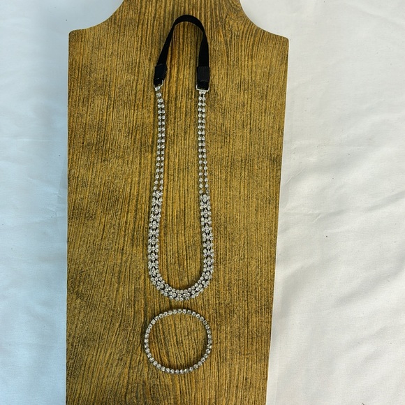 Necklace and Bracelet 2 Piece Rhinestone Fashion Jewelry - Picture 4 of 7